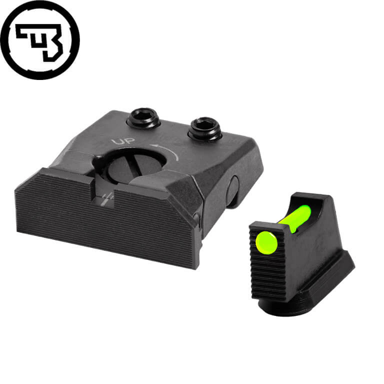 CZ P-10 fuldt justerbart sigtemiddelsæt med fiberoptik | type C