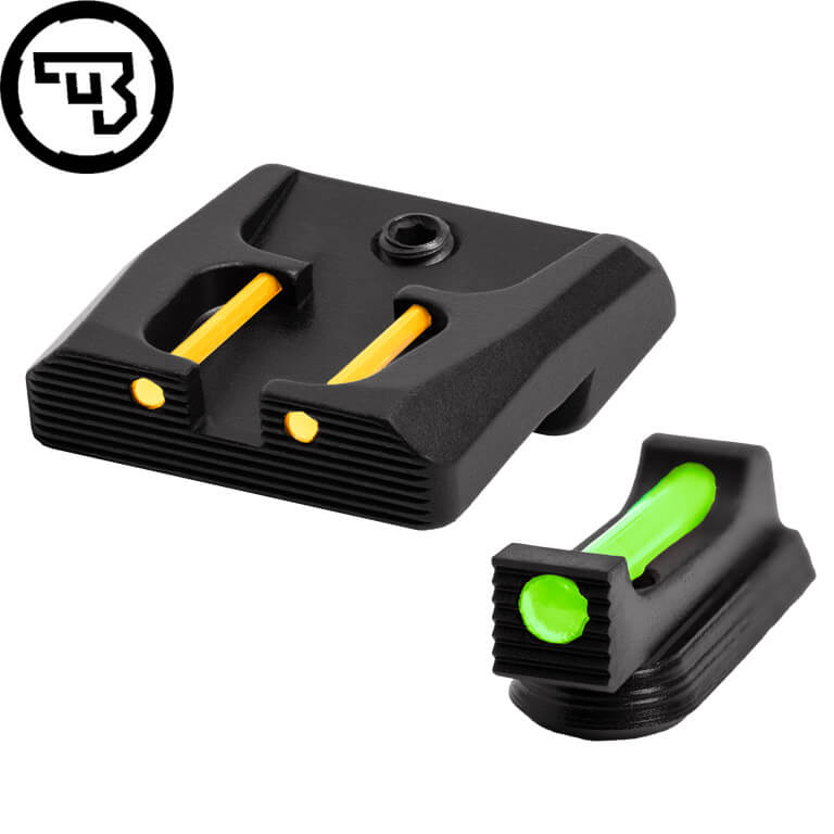CZ P-07, CZ P-09 fast sæt sigtemidler med fiberoptik | type B