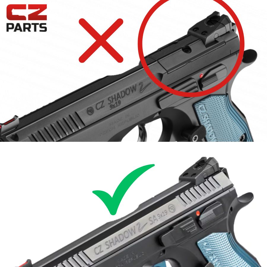 CZ Shadow 2, CZ 75 SP-01 Shadow rødpunktsmontage | Shield RMSc footprint