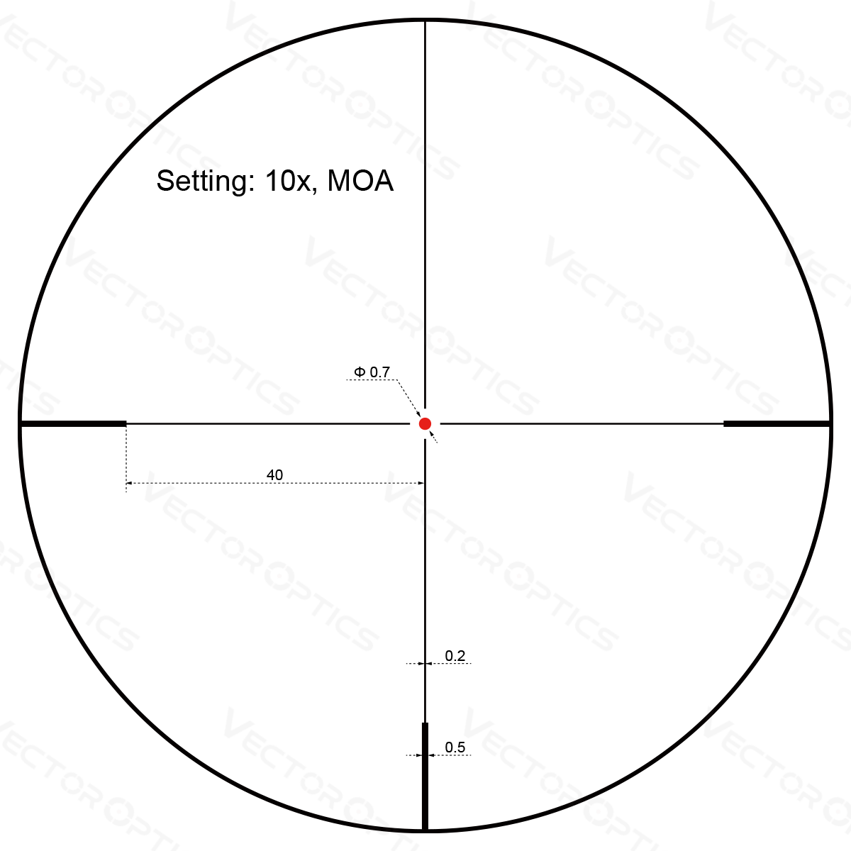 Vector Optics Forester 2-10x40SFP riffelkikkert Vector Optics