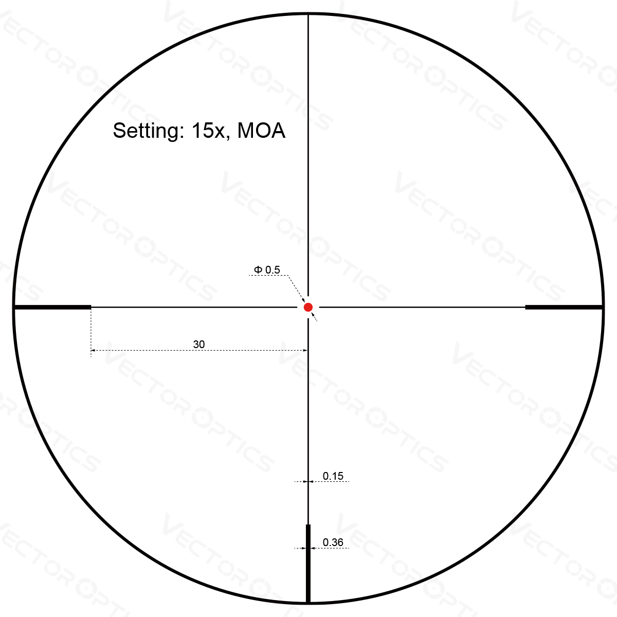Vector Optics Forester 3-15x50SFP kikkertsigte Vector Optics