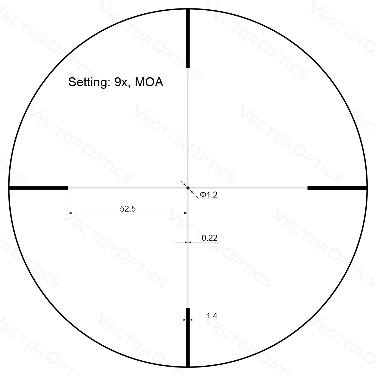 Vector Optics Forester JR. 3-9x40 riffelkikkert Vector Optics