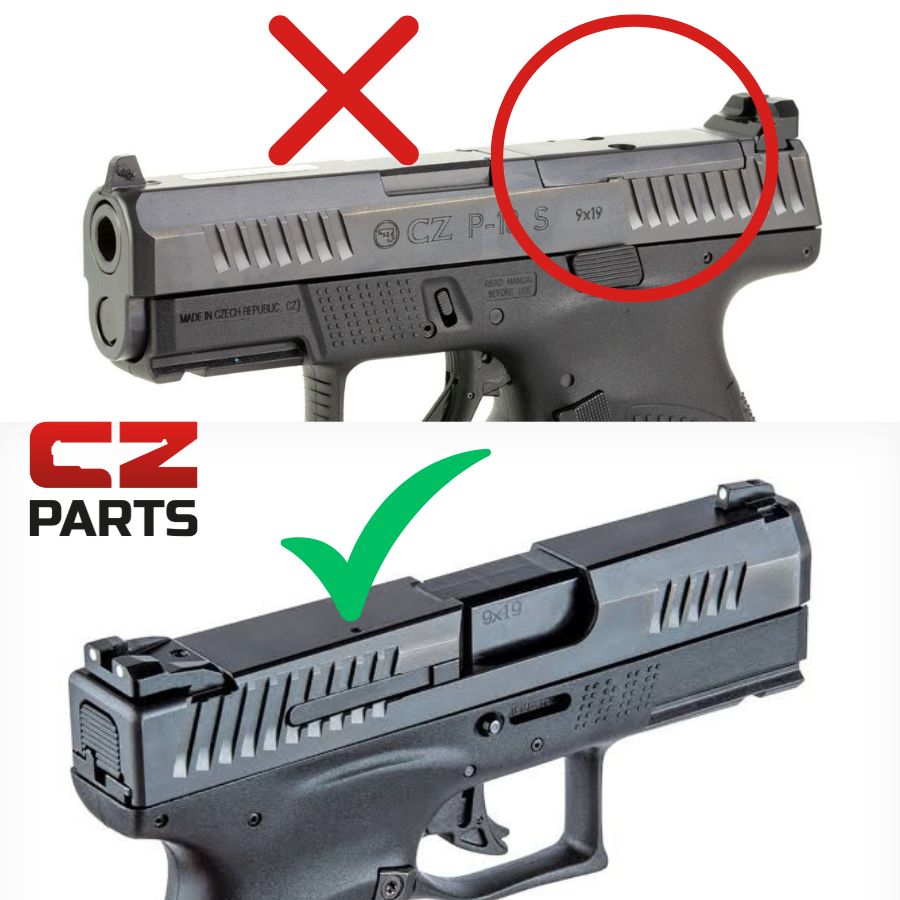 CZ P-10 rødpunktsmontage | Shield RMSc footprint