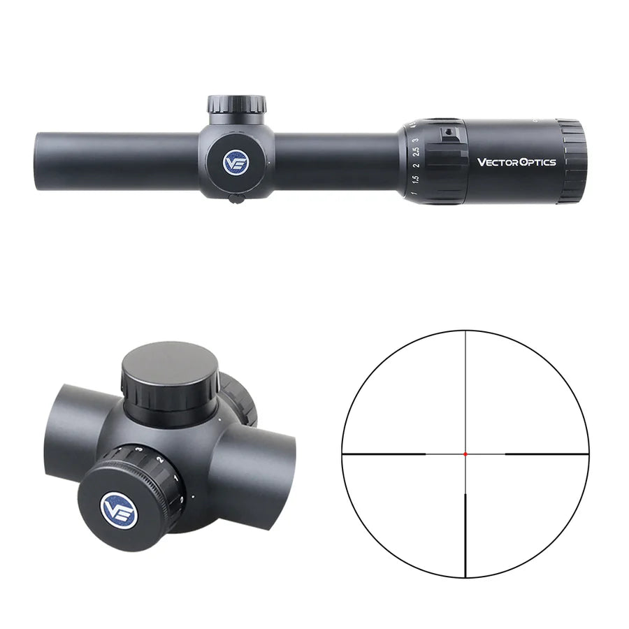 Vector Optics Constantine 1-10x24 Fiber Center Dot riffelkikkert