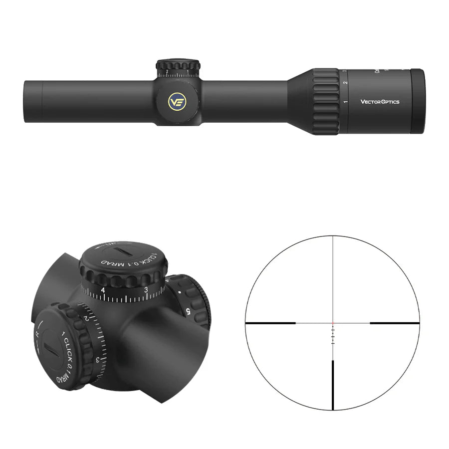 Vector Optics Continental x6 1-6x24i Fiber riffelkikkert