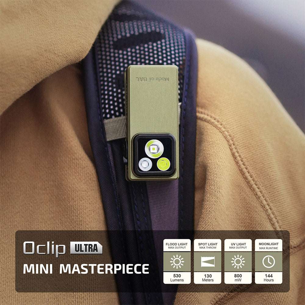 Olight Oclip Ultra | 3-i-1 clip-on EDC lygte | 530 lm
