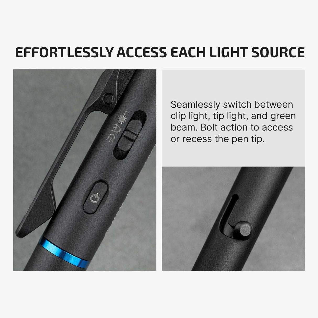 Olight O'Pen 3 | multifunktionel penlygte | 120 lm + grøn laser