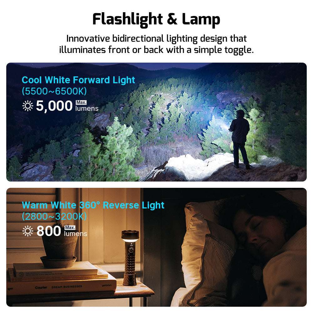 Olight Prowess | lygte med tovejs belysning | 5.000 lm