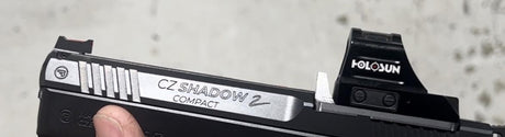 CZ Shadow 2 Optics Ready adapterplade med forreste sigtemidler | Trijicon RMR footprint Impact Machine
