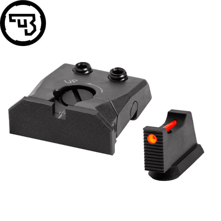 CZ P-10 fuldt justerbart sigtemiddelsæt med fiberoptik | type C