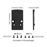 Footprint-adapter | fra Trijicon RMR til Shield RMSc & K-series footprint
