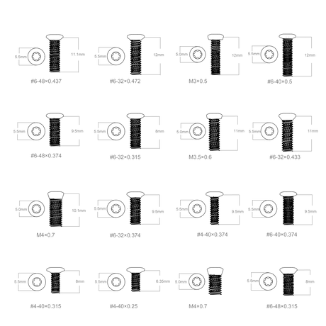 Sæt af skruer Vector Optics