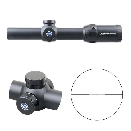 Vector Optics Constantine 1-10x24 Fiber Center Dot riffelkikkert