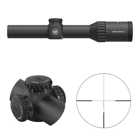 Vector Optics Continental x6 1-6x24i Fiber riffelkikkert