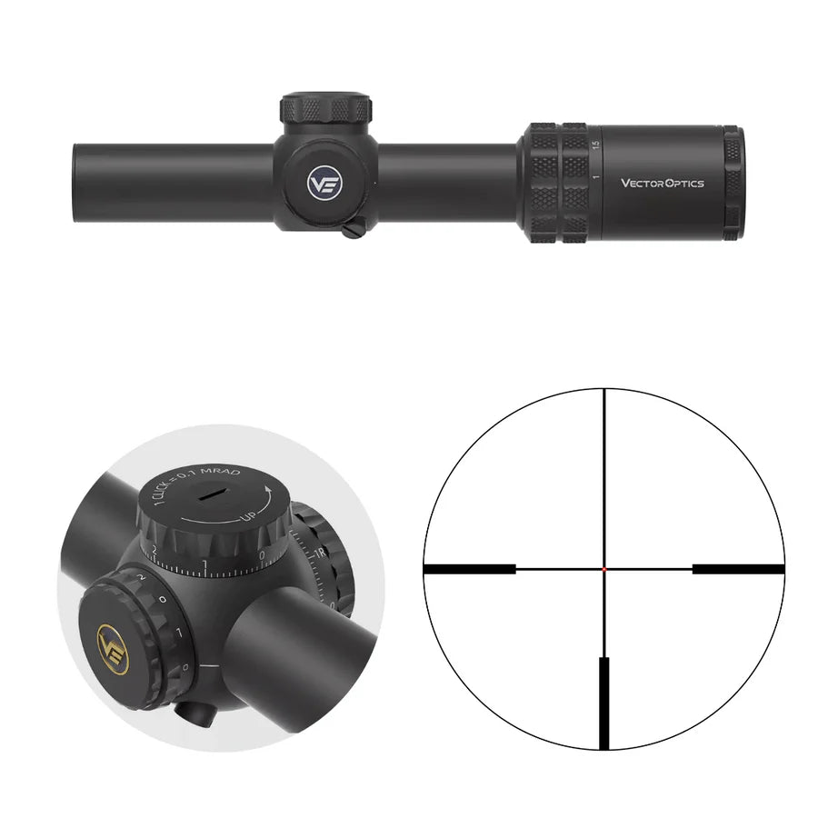Vector Optics Grizzly 1-6x24i HD Fiber riffelkikkert