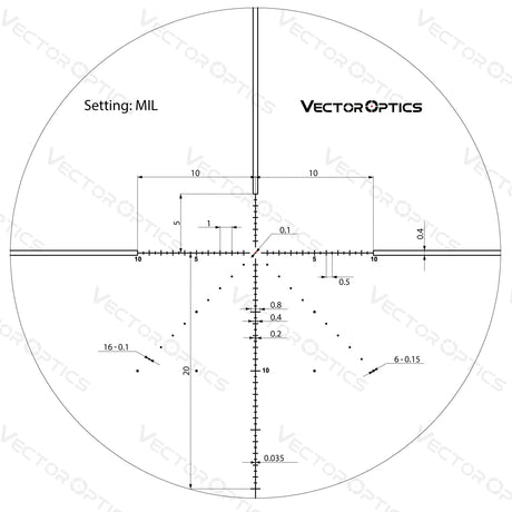 Vector Optics Veyron 6-24x44 IR First Focal Plane oplyst riffelkikkert Vector Optics