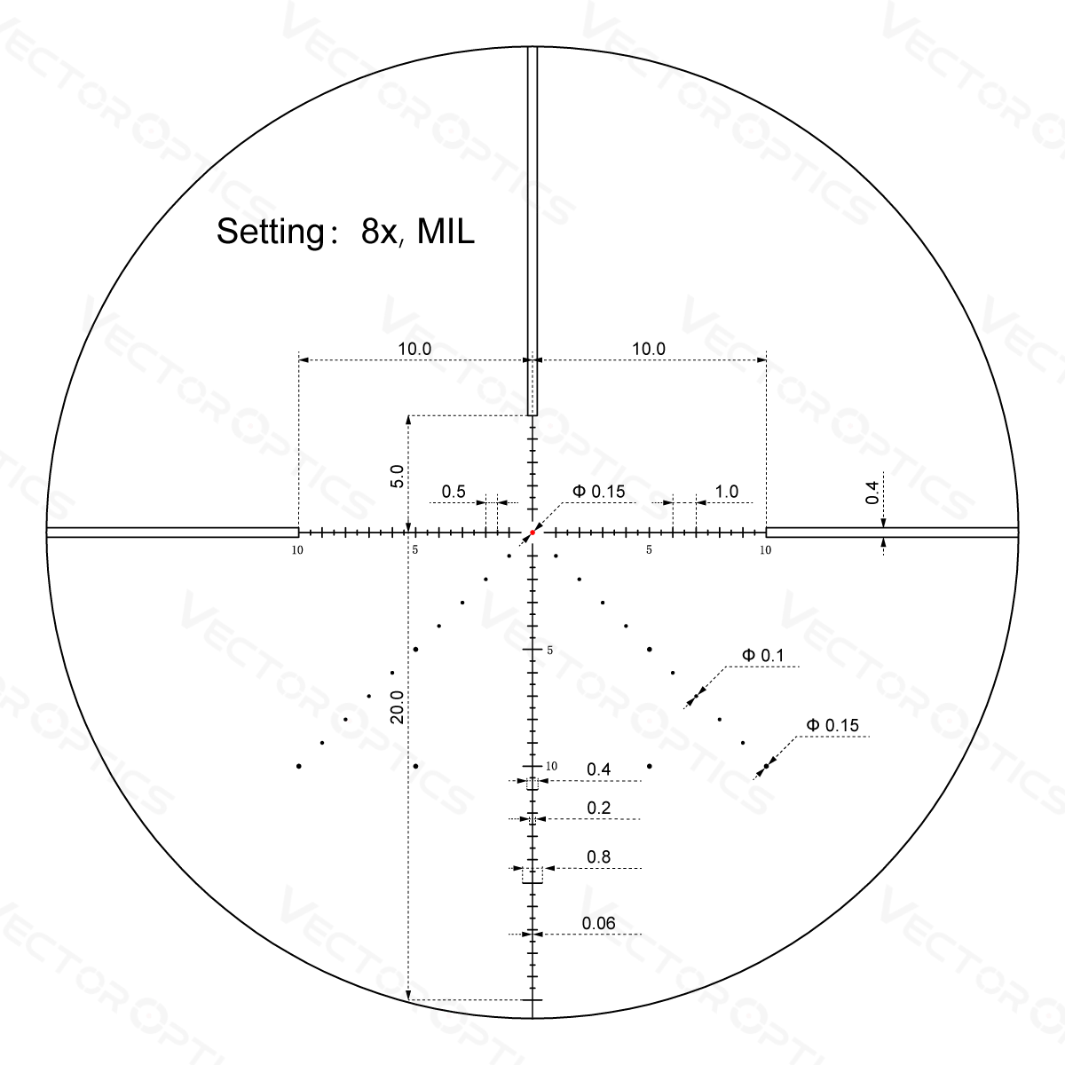 Vector Optics Veyron 2-8x32IR kompakt riffelkikkert Vector Optics