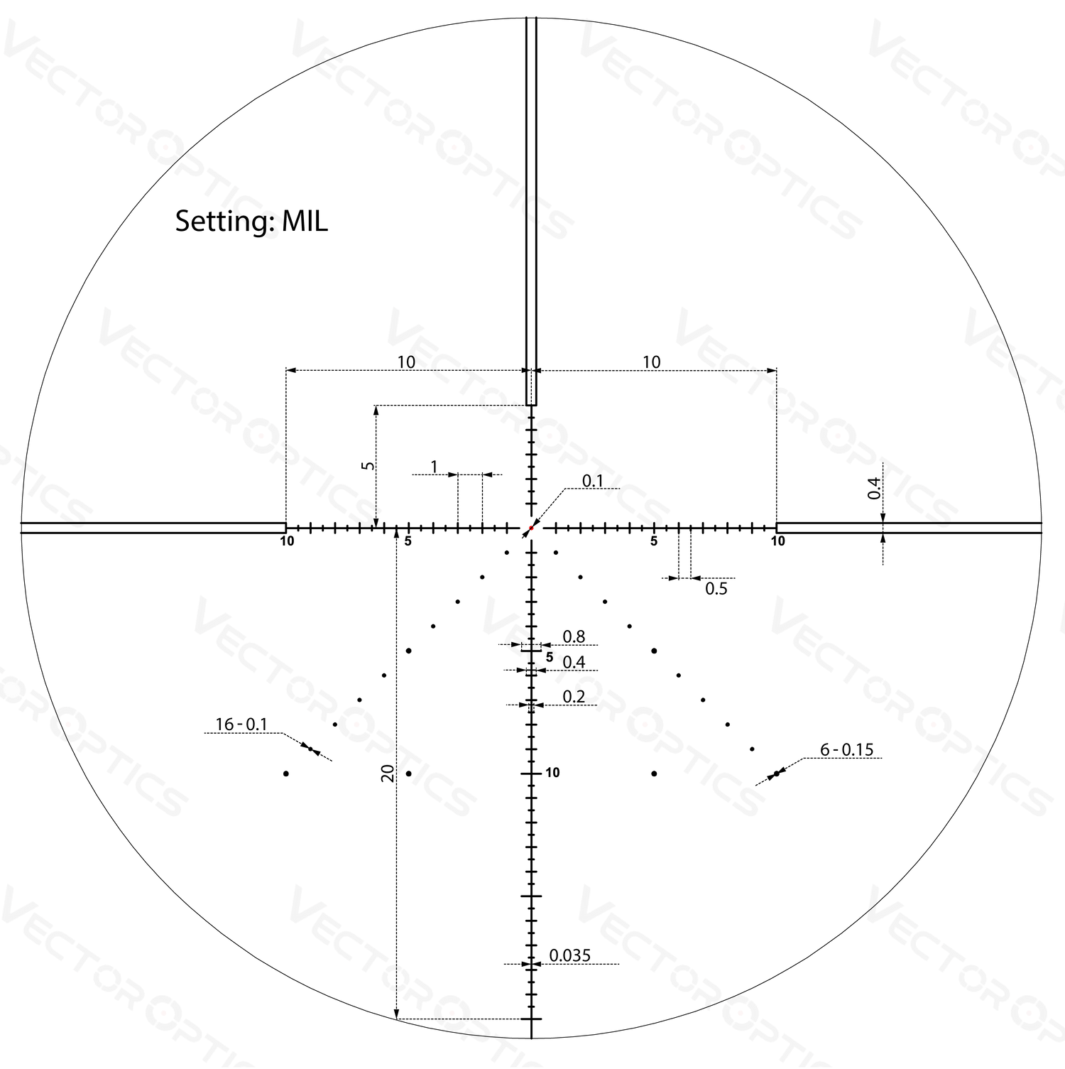 Vector Optics Veyron 4-16x44 IR First Focal Plane oplyst riffelkikkert Vector Optics