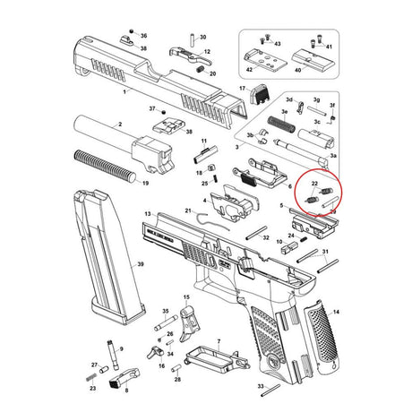 CZ P-10 aftrækkerstangsfjeder | 2 stk.