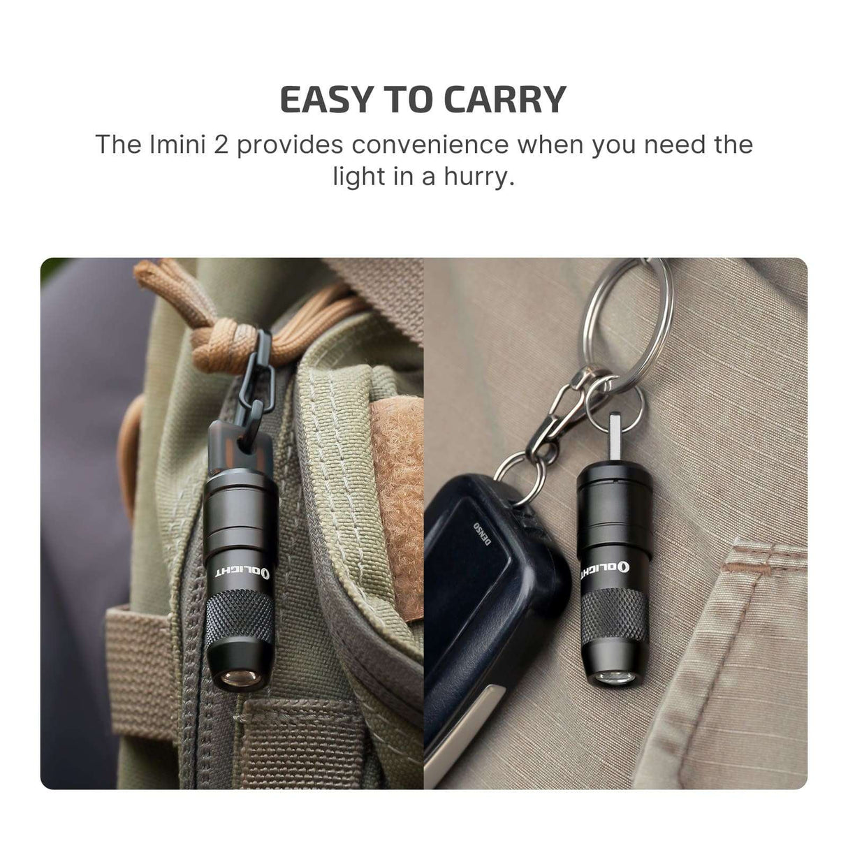 Olight imini 2 | mini genopladelig nøgleringslygte | 50 lm