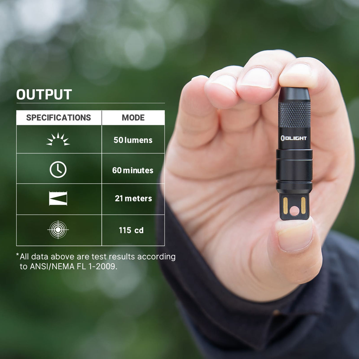 Olight imini 2 | mini genopladelig nøgleringslygte | 50 lm