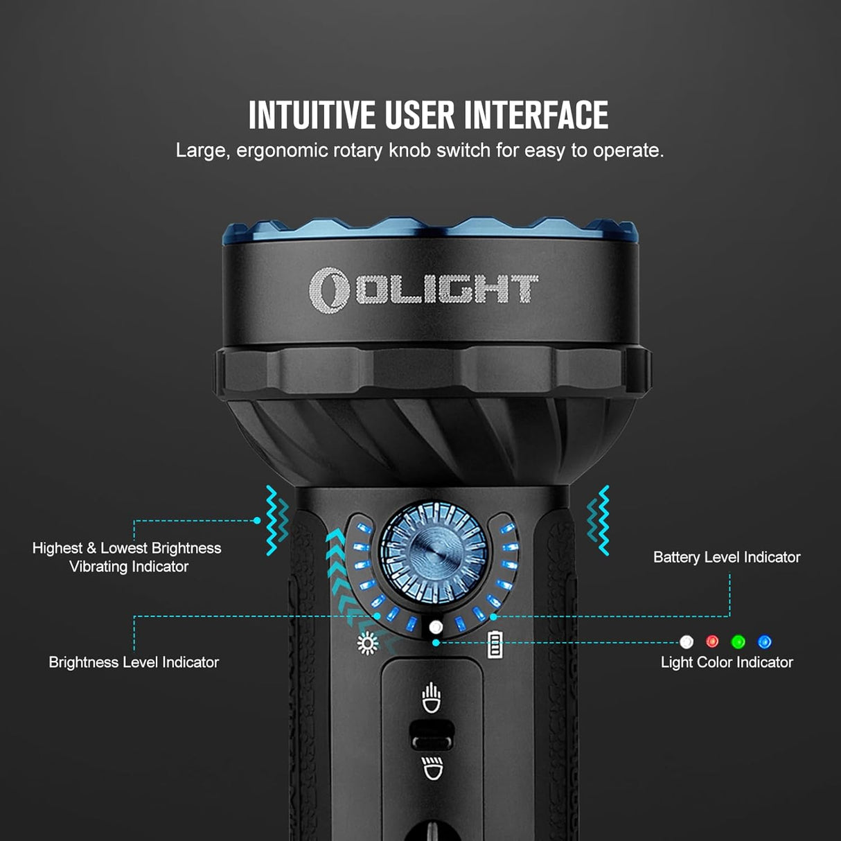 Olight Marauder Mini | multifarvet genopladelig lygte | 7.000 lm