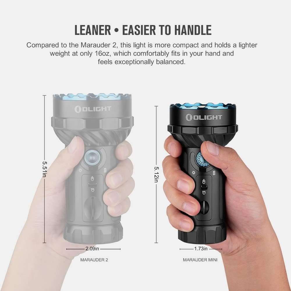 Olight Marauder Mini | multifarvet genopladelig lygte | 7.000 lm