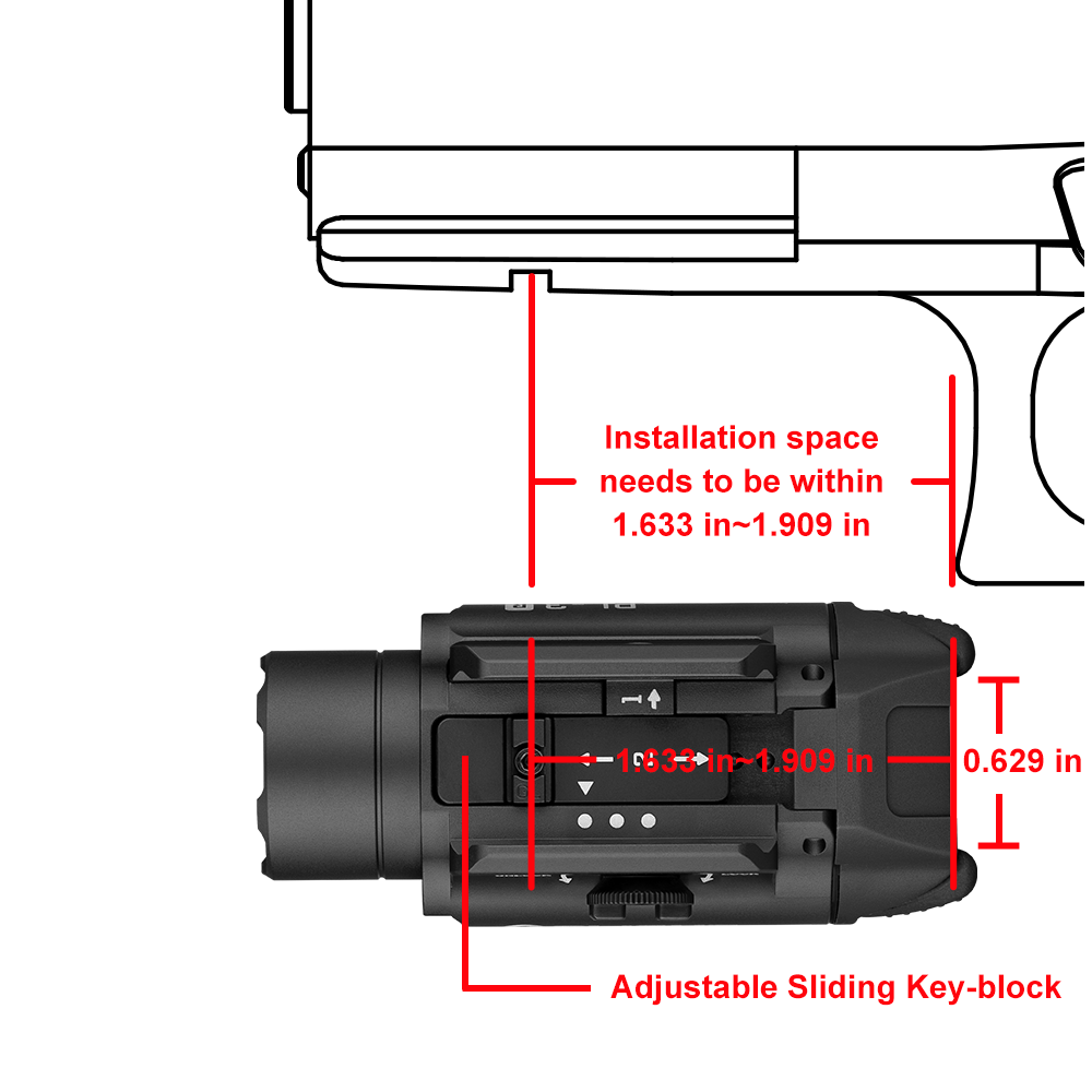 Olight PL-3R Valkyrie | pistollygte | 1.500 lm