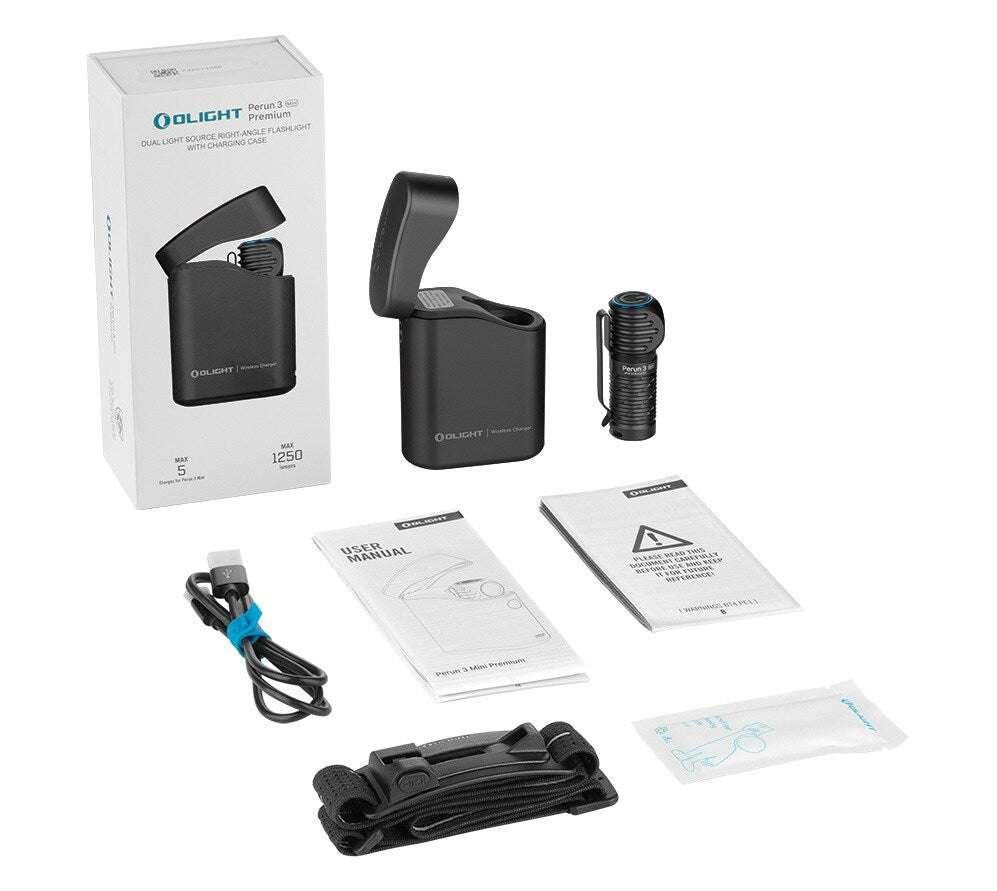 Olight Perun 3 Mini Premium | genopladelig pandelampe | 1.250 lm